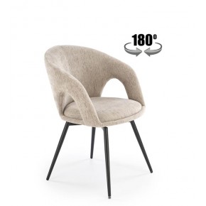 Стул HALMAR K550 бежевый/черный